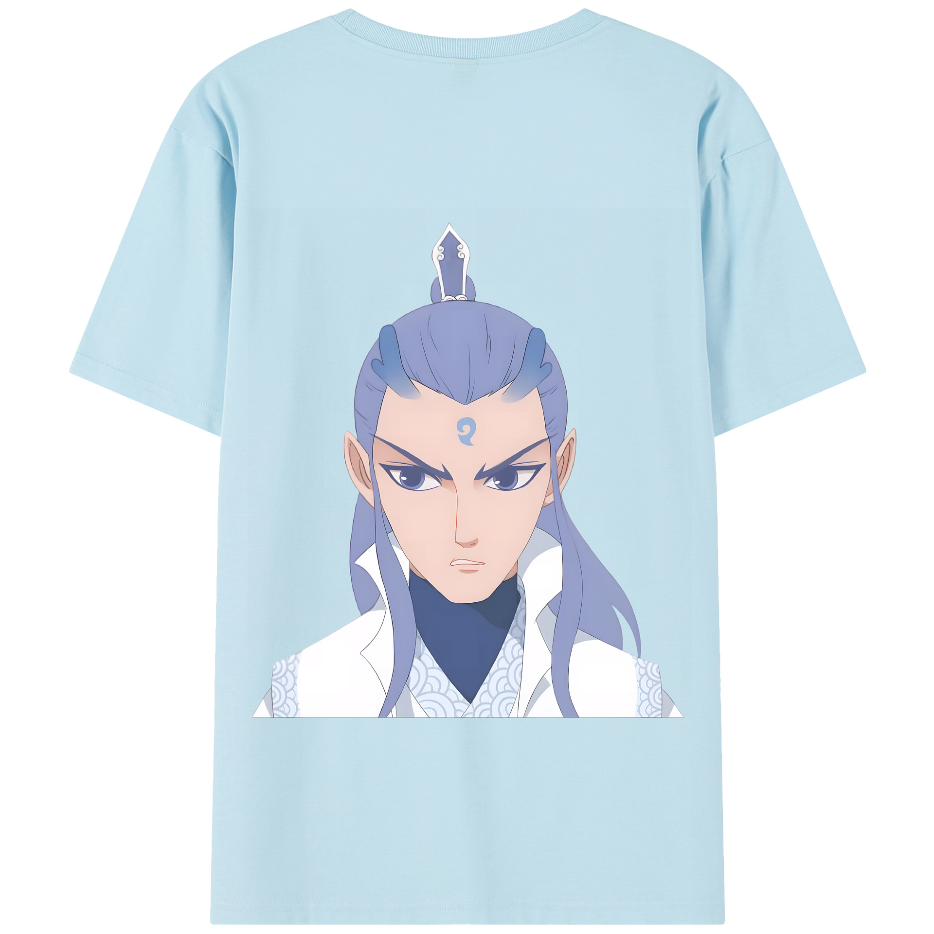 （画像用） Ne Zha 2 ナタ 魔童の大暴れ 綿100％半袖Tシャツ（背面プリント）